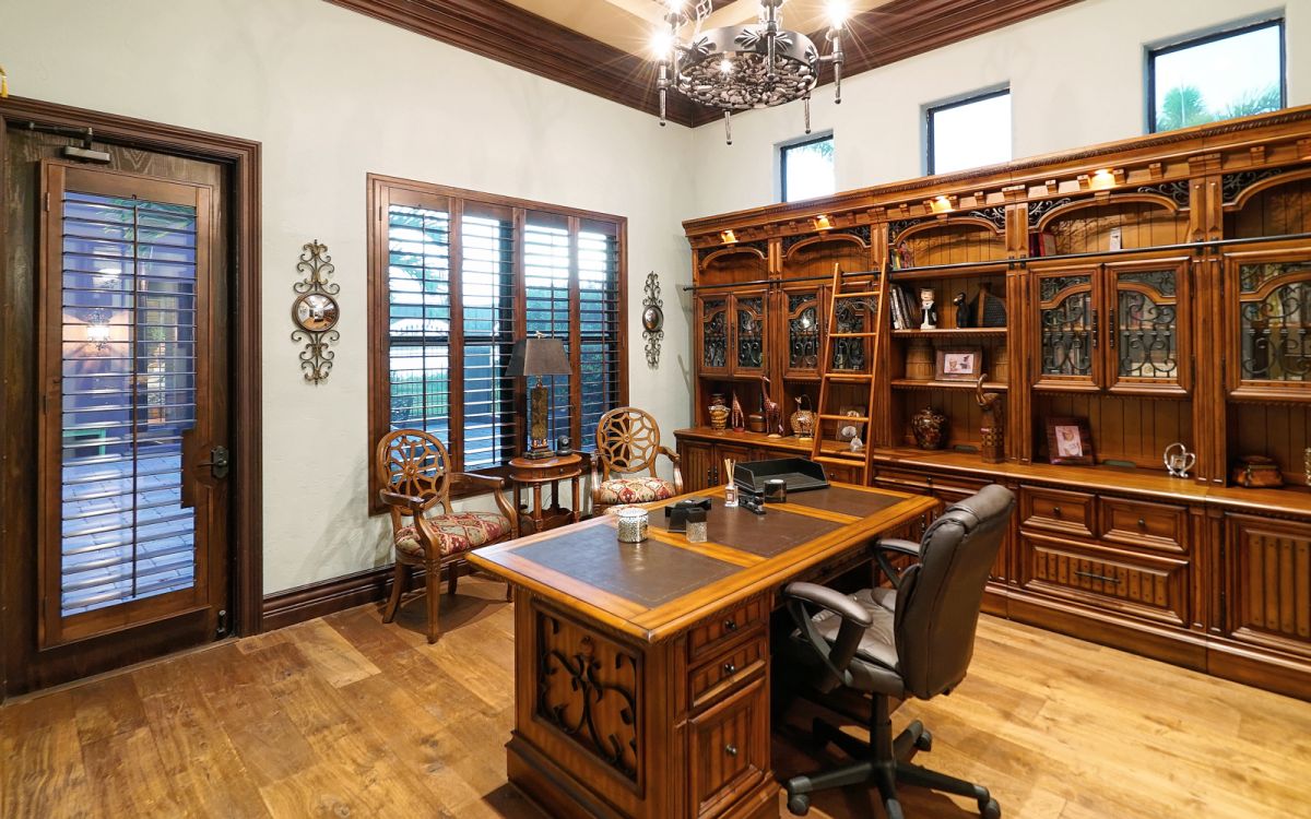 Custom cabinetry installation — waterfront estate project by Sarasota Building Co.