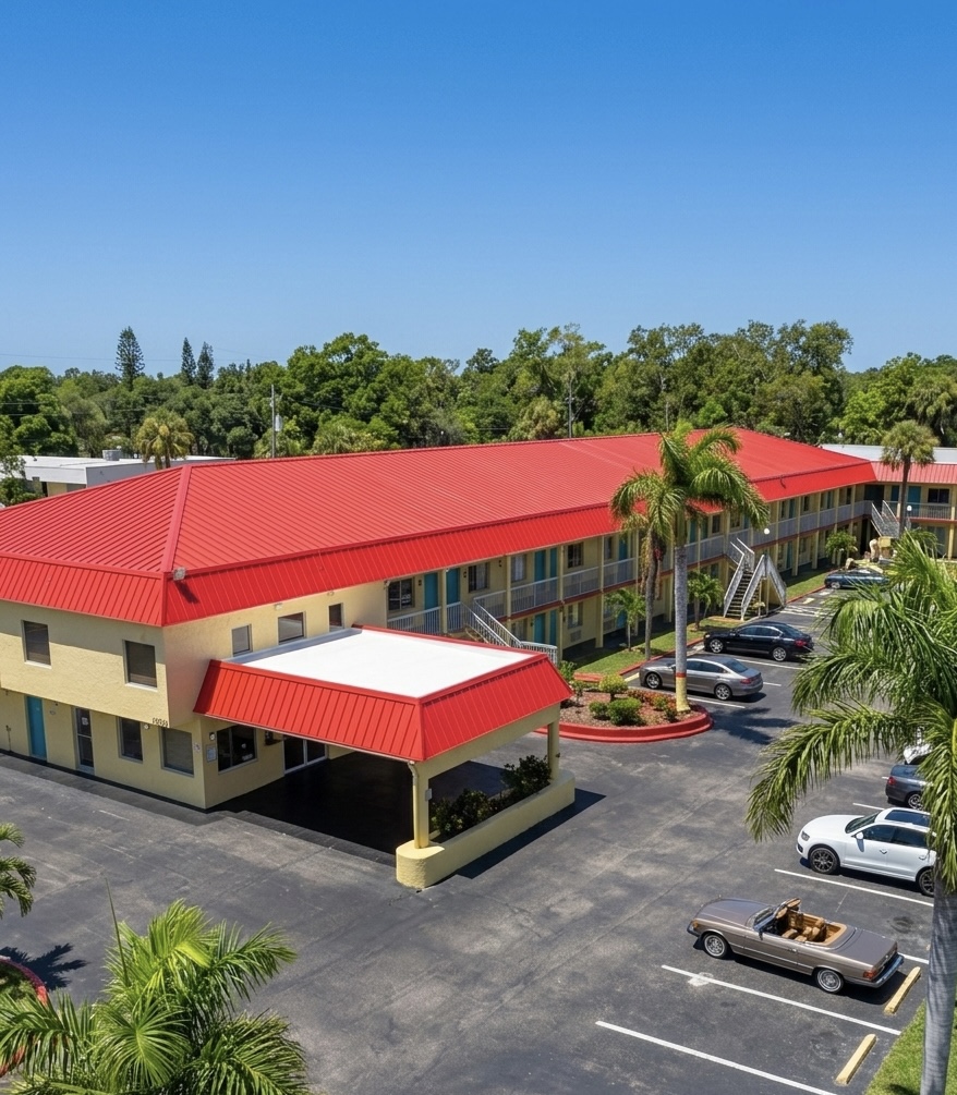 Commercial metal roofing work near State Road 70 in Sarasota